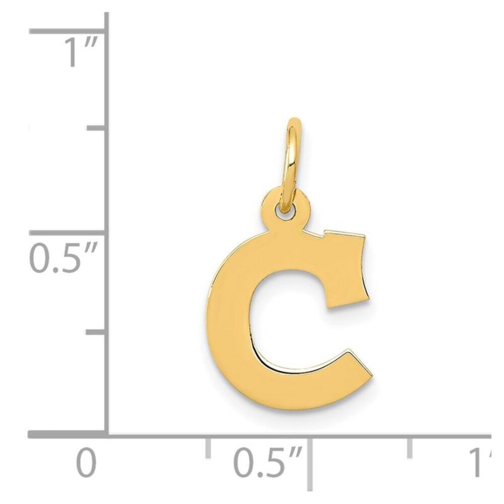 Kazi Luxury 14k Yellow Gold Small Block Letter C … - image 4